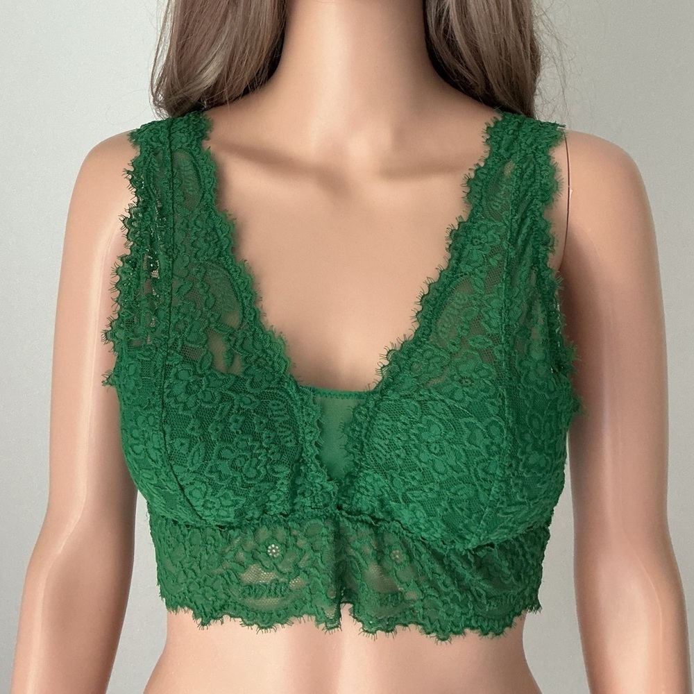 Aerie Lace Bralette Duo - Green and Red - Picture 11 of 16